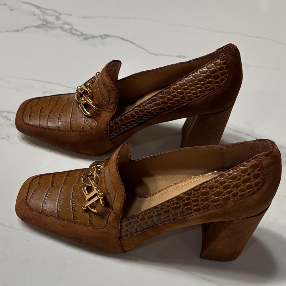 Gibson Latimer Brown Crocodile Pattern Heels - image 8